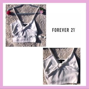 White Summer Knot Crop Top
